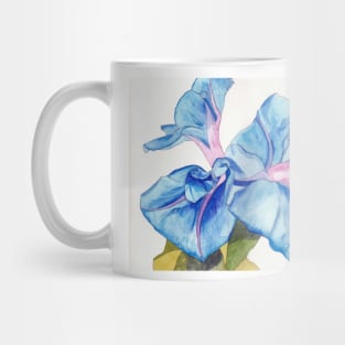 Blue Bindweed (morning glory) watercolour painting Mug